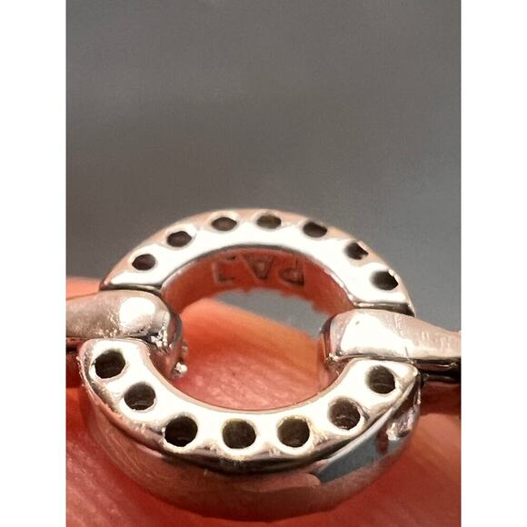 White CZ long earrings in sterling silver - Picture 6 of 15